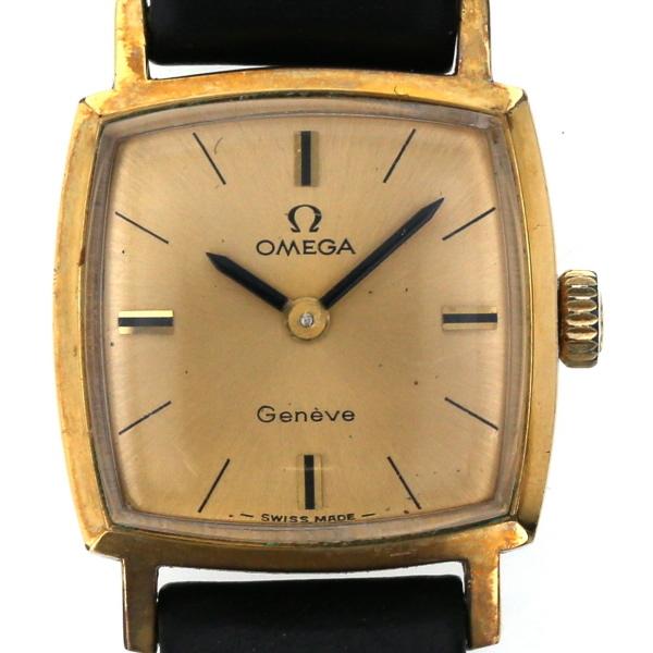 オメガ OMEGA ジュネーブ Geneve スクエア 手巻き式 ゴールド オメガ OMEGA ジュネーブ Geneve スクエア 手巻き式 ゴールド