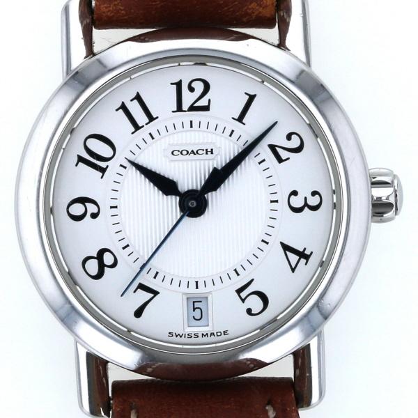 コーチ Coach ラウンドフェイス W023 クオーツ ホワイト 文字盤 3針式 レディース 腕時計 Iw 中古 4000019801300261 Everydaygoldrush 通販 Yahoo ショッピング