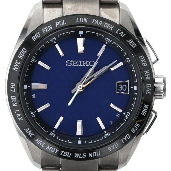 セイコー SEIKO ブライツ デイト 7B27-0AC0 電波ソーラー ブルー セイコー SEIKO ブライツ デイト 7B27-0AC0 電波ソーラー ブルー