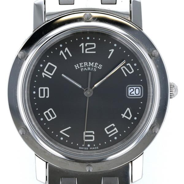 エルメス HERMES クリッパー デイト CL6.710 クオーツ ブラック  
