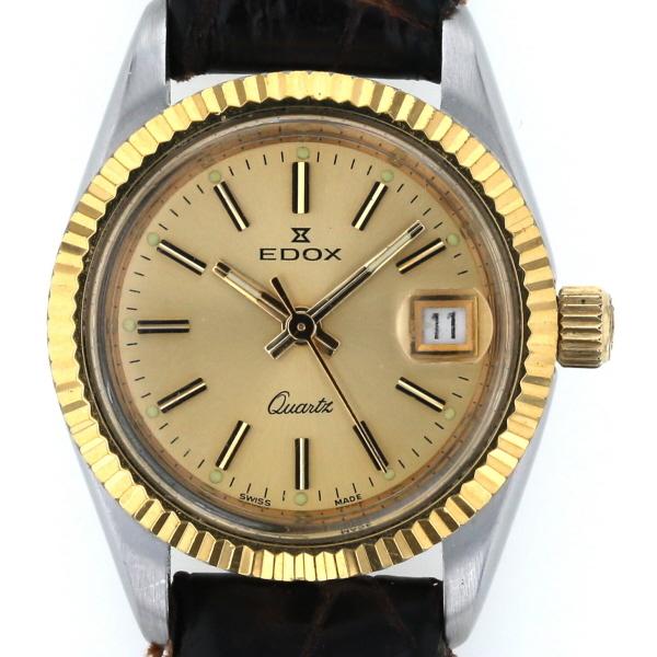 エドックス EDOX アンティーク ラウンド 76361-3 クオーツ ゴールド