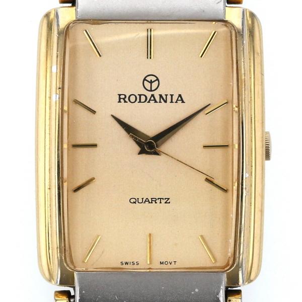 ロダニア Rodania スクエアフェイス クオーツ ゴールド 文字盤 3針式 メンズ 腕時計 Hon 中古 Everydaygoldrush 通販 Yahoo ショッピング