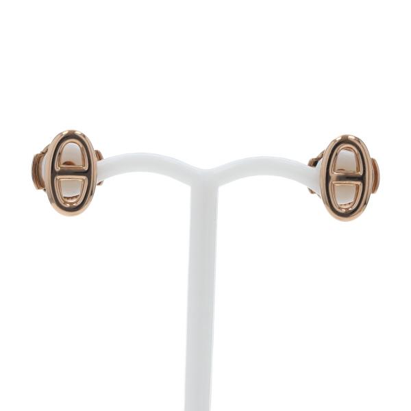 HERMES エルメス K18PG ピンクゴールド シェーヌダンクル ピアス