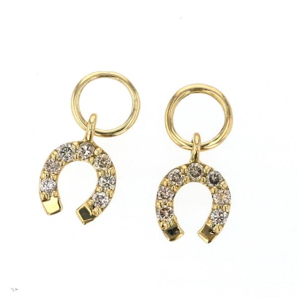 gstv新品K18YGピアリングダイアモンドチャーム gstvピアリングの