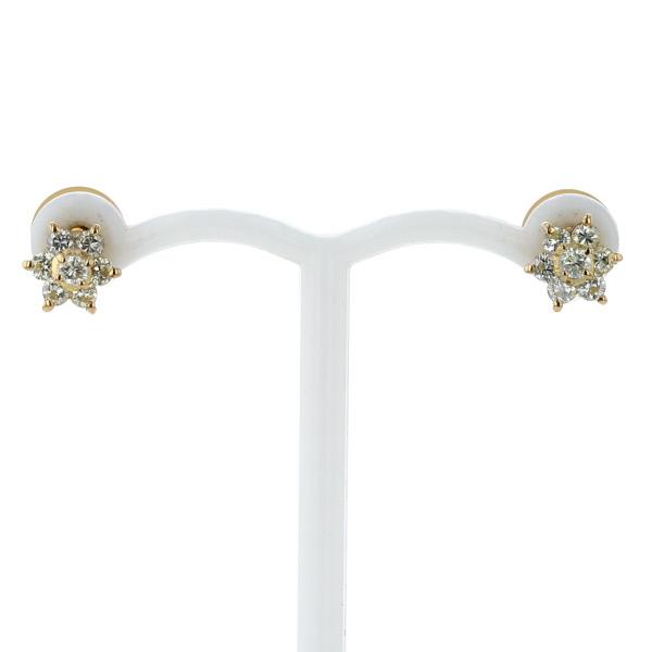 VERITE フラワーモチーフ ゴールドピアス K18YG VERITE フラワーモチーフ ゴールドピアス
