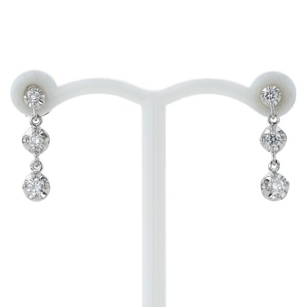 4℃ ヨンドシー K18WG ホワイトゴールド スタッドピアス ダイヤモンド