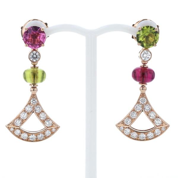 BVLGARI ブルガリ K18PG ピンクゴールド ピアス ルベライト BVLGARI ブルガリ K18PG ピンクゴールド ピアス ルベライト