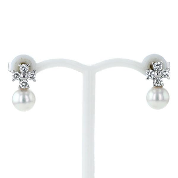 MIKIMOTO ミキモト K18WG ホワイトゴールド ピアス アコヤ真珠 5.6mm