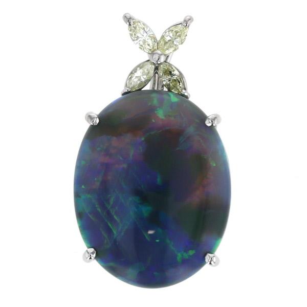 オパール ペンダントトップ(pt900刻印あり) ペンダントトップ Pt900 オパール6.68 ダイヤ計0.03 6.10g - メルカリ