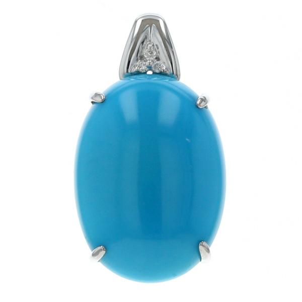 GSTV K18WG ペンダントトップ スリーピングビューティターコイズ 8.00