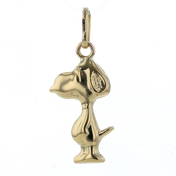 ビンテージ スヌーピー K18YG 750刻印 ネックレストップ チャーム K18YG イエローゴールド ネックレストップ スヌーピー モチーフ