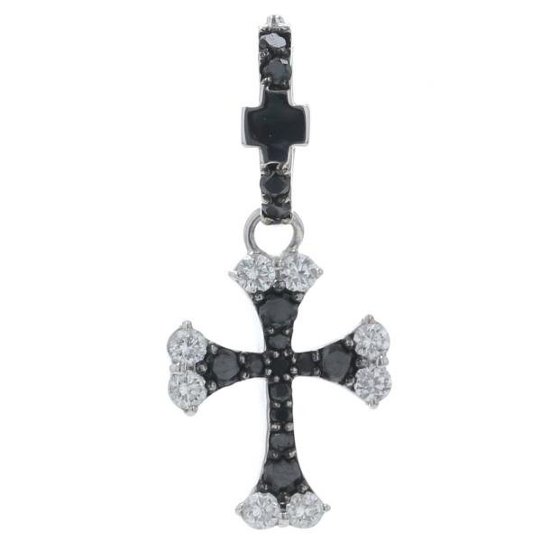 K18WG ホワイトゴールド トップ ブラック ダイヤモンド 0.40ct ルビー