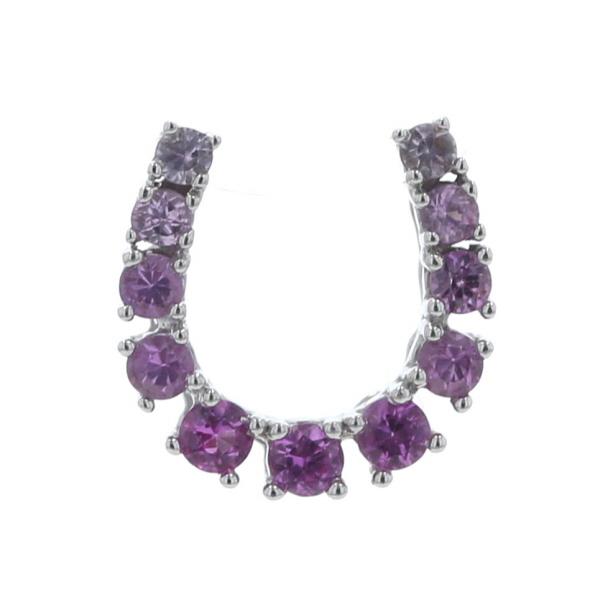 gstv　K18WG サファイアチャーム・ペンダントトップ　付属品なし GSTV K18WG ホワイトゴールド ペンダントトップ ピンクサファイア 0.37