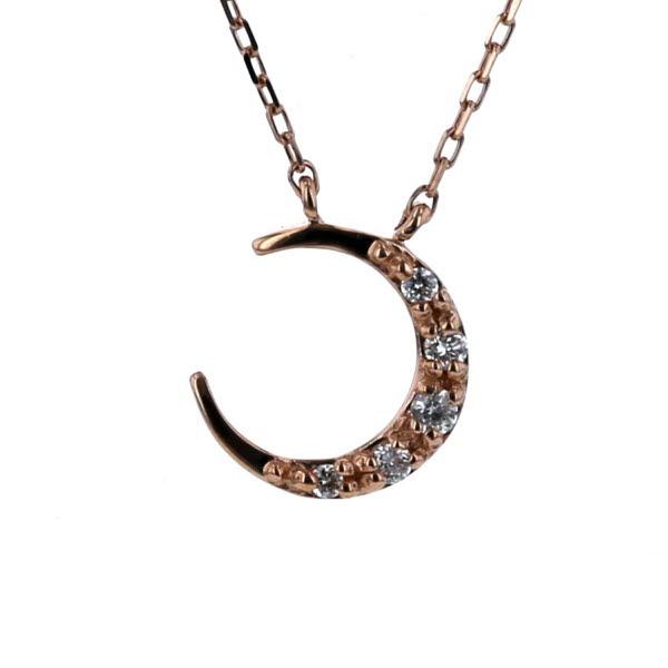 新品仕上済] canal 4℃ k10PG 一粒 ダイヤモンド ネックレス