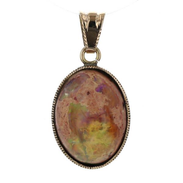 K18YG イエローゴールド ペンダントトップ オパール ダイヤモンド