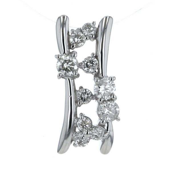 K18WG ホワイトゴールド ペンダントトップ ダイヤモンド 0.50ct 10粒  