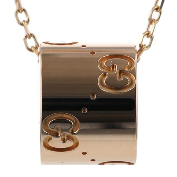 GUCCI グッチ K18PG ピンクゴールド アイコンネックレス ICON サークル 