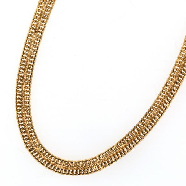 K24YG イエローゴールド ネックレス 喜平 キヘイ 6面カット ダブル  