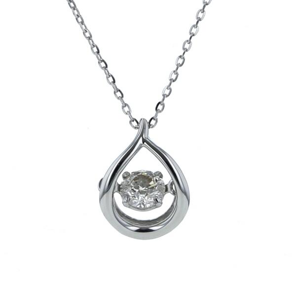 Pt850 Pt900 プラチナ ネックレス ダイヤモンド 0.20ct 一粒石