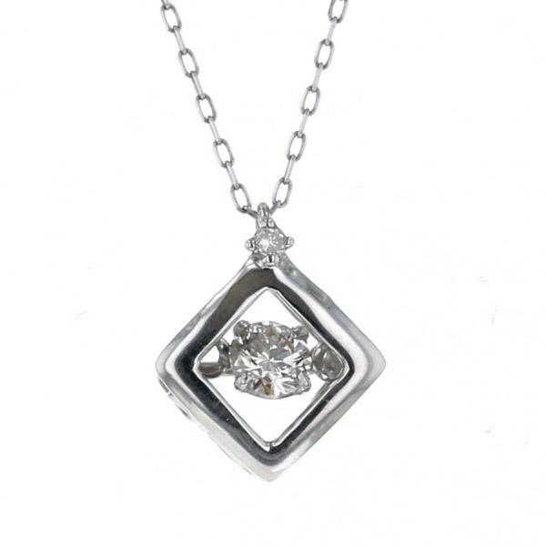 Pt900 Pt850 プラチナ ネックレス ダイヤモンド 0.08ct/0.005ct 1粒