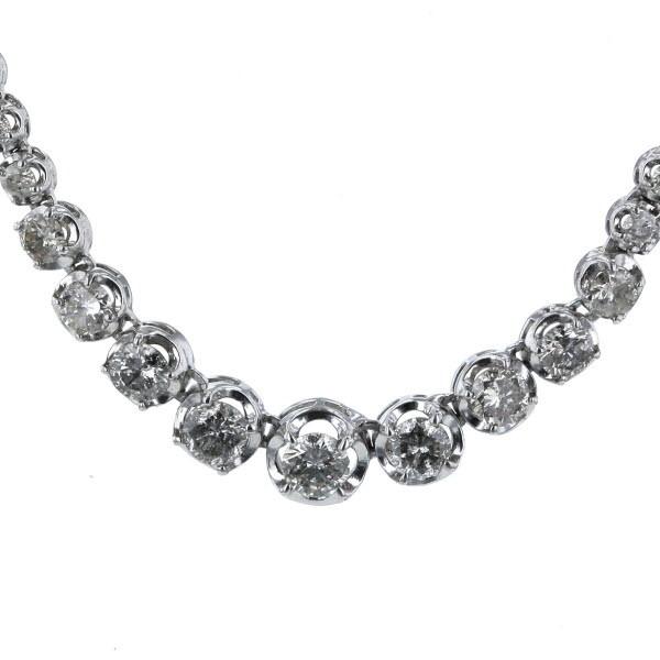 K18WG ホワイトゴールド テニスネックレス ダイヤモンド5.00ct 一連 オールラウンド グラデーションチェーン 43cm【新品仕上済】【zz】【中古】 :4000025801001144:Everydaygoldrush - 通販 - Yahoo!ショッピング K18WG ホワイトゴールド テニスネックレス ダイヤモンド5.00ct 一連 オールラウンド グラデーションチェーン 43cm【新品仕上済】【zz】【中古】 :4000025801001144:Everydaygoldrush - 通販 - Yahoo!ショッピング