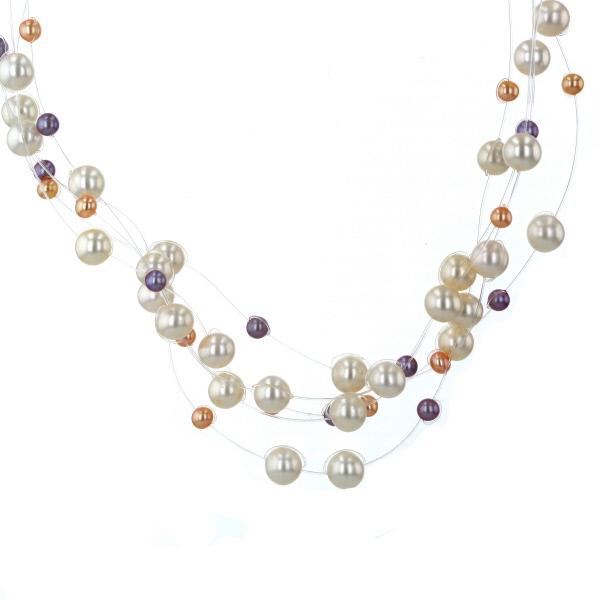 TASAKI K18YG イエローゴールド ネックレス 真珠 5.4mm パール マルチ