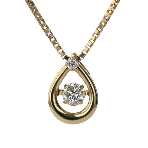 K18YG イエローゴールド ネックレス ダイヤモンド 0.208ct/0.02ct