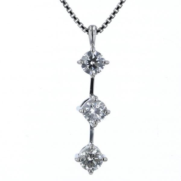 Pt900 Pt850 プラチナ ネックレス ダイヤモンド0.50ct ラウンド