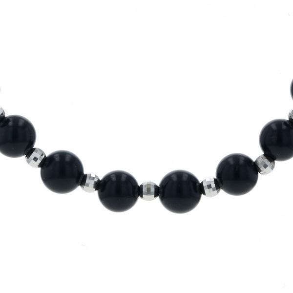 麦*！様 Dr.シリカ　グラデーションK18ネックレス K18WG Dr.シリカ グラデーション ネックレス 黒鉛珪石 6.2-2.3mm