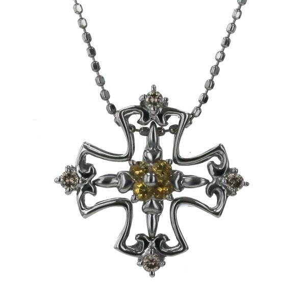 QVC 笠原真寿美 K18WG ホワイトゴールド ネックレス イエロー