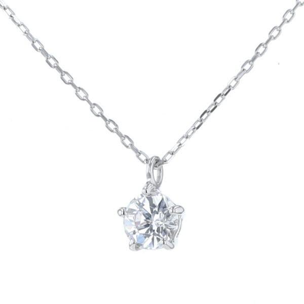 festaria フェスタリア K10WG ホワイトゴールド ネックレス CZ with 