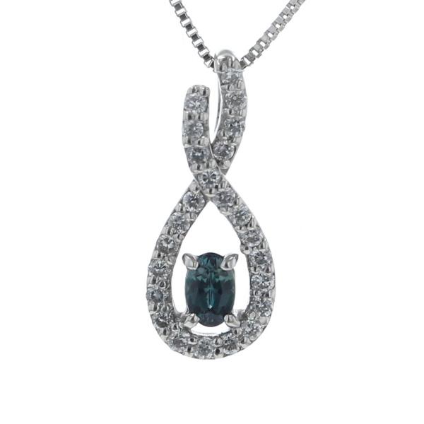 Pt850 P900 プラチナ ネックレス アレキサンドライト 0.13ct 