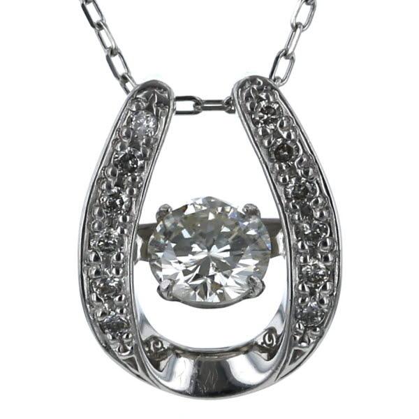 値下げ Pt850 Pt900 プラチナ ネックレス ダイヤモンド0.37ct/0.07ct