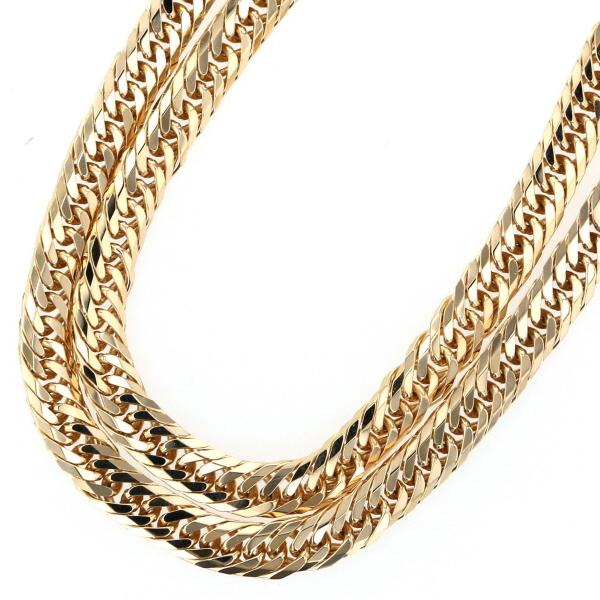 K18YG イエローゴールド ネックレス 喜平 キヘイ 8面カット トリプル