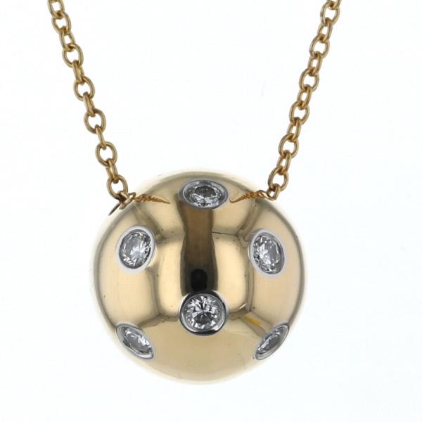 TIFFANY&Co. ティファニー Pt950 K18YG ドッツボールネックレス TIFFANY&Co. ティファニー Pt950 K18YG ドッツボールネックレス