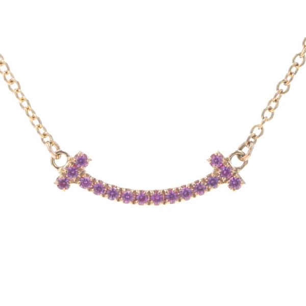 TIFFANY&Co. ティファニー K18PG Tスマイル ペンダント ネックレス