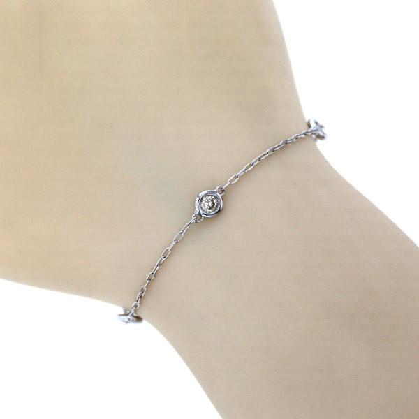 K18WG ホワイトゴールド ブレスレット ダイヤモンド 0.30ct ラウンド 5