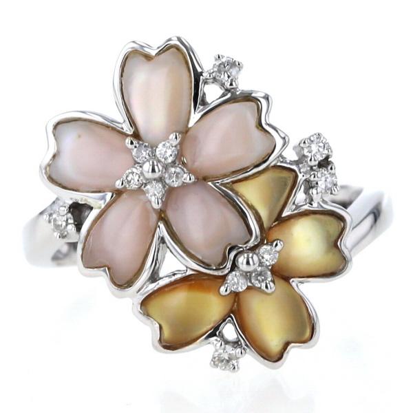 ラストプライス 値下げ K18WG ホワイトゴールド リング シェル