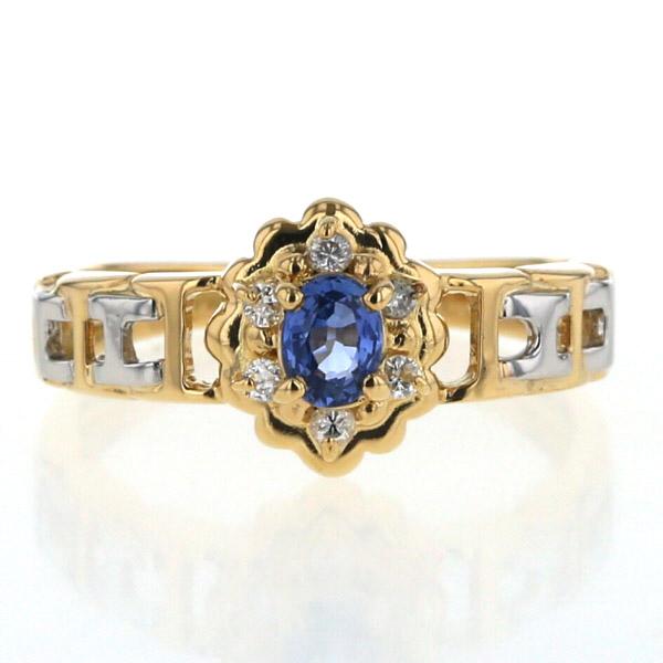 サファイアダイヤモンド0.08ct pt900 リング