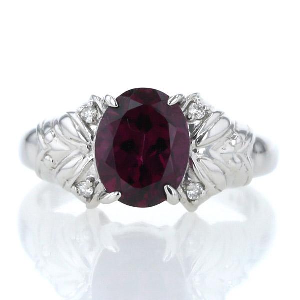 値下げ 銀座三越 Pt900 プラチナ リング ロードライトガーネット2.93ct 