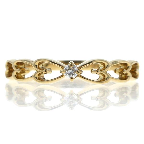 ギリオン24-7 K18YG イエローゴールド リング ダイヤモンド 0.03ct 1粒