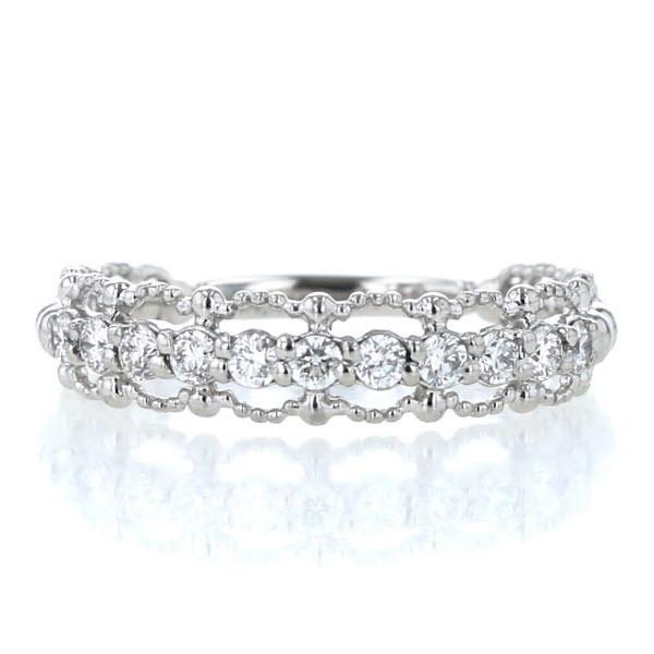 Pt900 プラチナ リング ダイヤモンド 0.30ct ハーフエタニティ