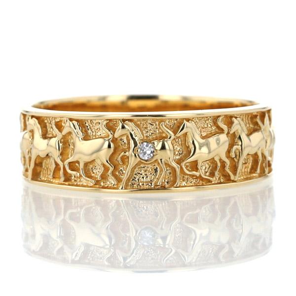 良好品】 K18YG イエローゴールドゾウデザインリング 指輪 象