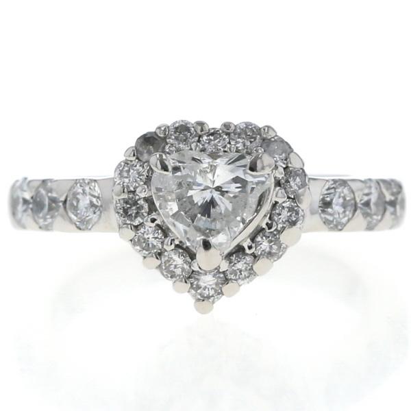 Pt900 プラチナ リング ダイヤモンド 0.526ct/0.68ct ハートシェイプ