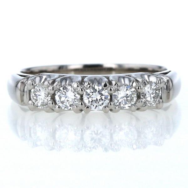 PT900 ダイヤモンド 0.51ct 5粒 リング 指輪