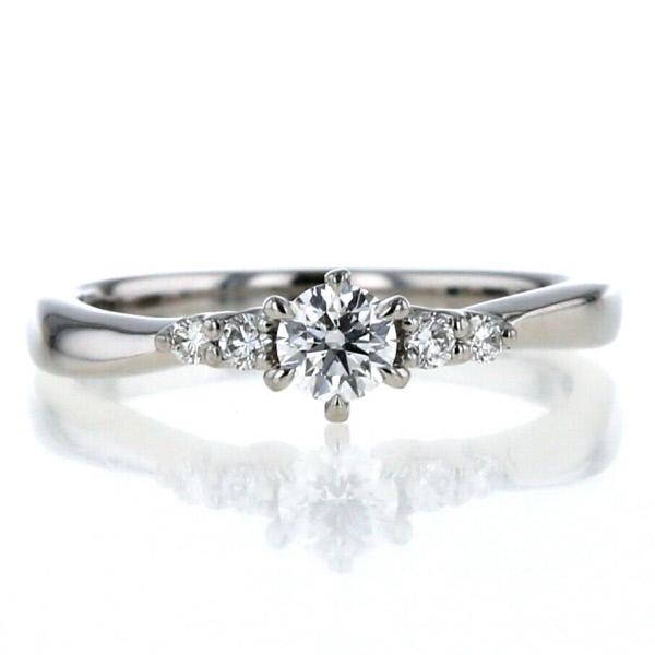4℃ ヨンドシー Pt950 プラチナ リング ダイヤモンド 0.168ct 5粒 E 