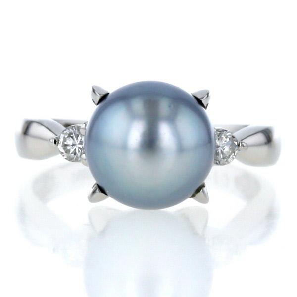 Pt900 プラチナ リング 真珠 9.0mm ダイヤモンド 0.14ct Pt900 プラチナ リング 真珠 9.0mm ダイヤモンド 0.14ct