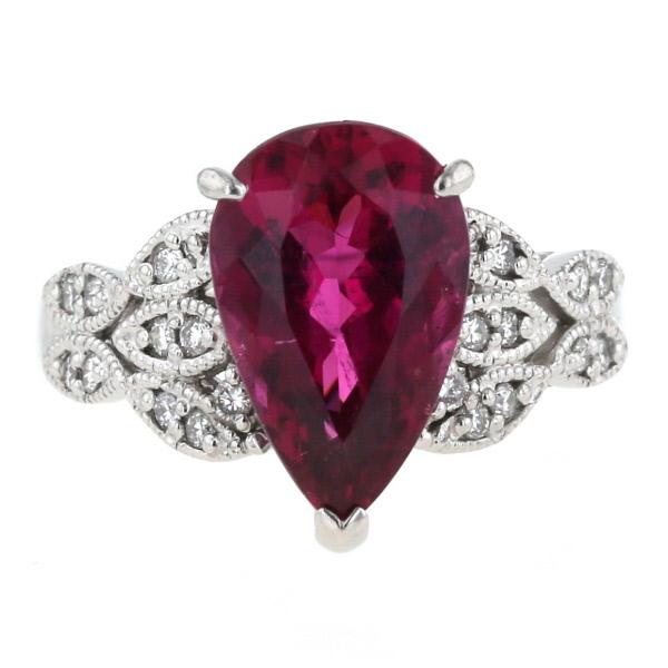 16/美品 Pt900 レッドトルマリン/ルベライト1.02ct リング 指輪 16/美品 Pt900 レッドトルマリン/ルベライト1.02ct リング 指輪 16/美