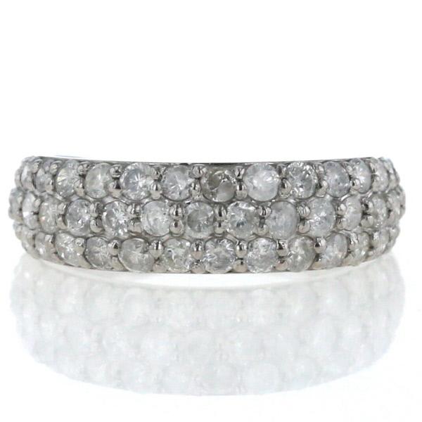 Pt900 プラチナ リング ダイヤモンド 1.00ct パヴェ ドーム デザイン