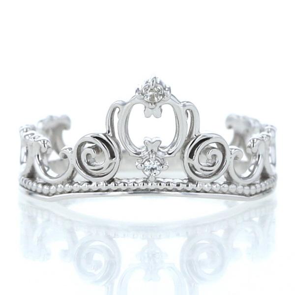 Disney ディズニー K10WG ホワイトゴールド リング ダイヤモンド